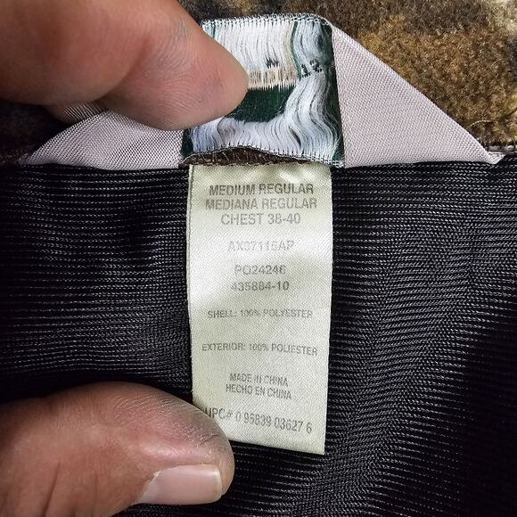 10X Products Camouflage Jacket Medium Mossy Oak Realtree Advantage Wind Proof - Picture 10 of 14